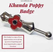 Sikh Khanda Poppy Badge x 2  D2