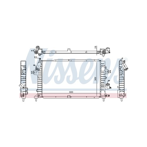 Engine water radiator for