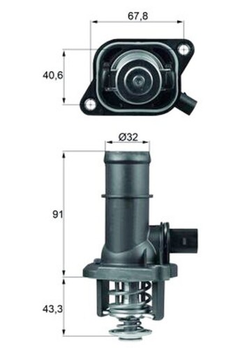 Engine thermostat mahle fits - thermostat,