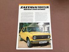 ZASTAVA (YUGO) 1100 ZLM MEDITERAN  3 DOOR BROCHURE/LEAFLET, 1981, PLEASE READ.