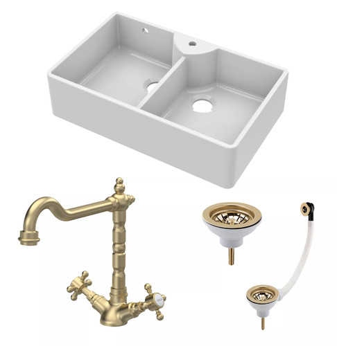 Traditional fireclay kitchen - fireclay,