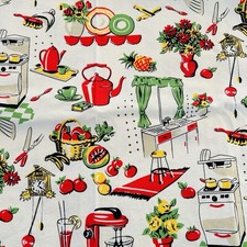 Michael Miller Retro Fifties Kitchen Cotton Fabric 27” x 43”