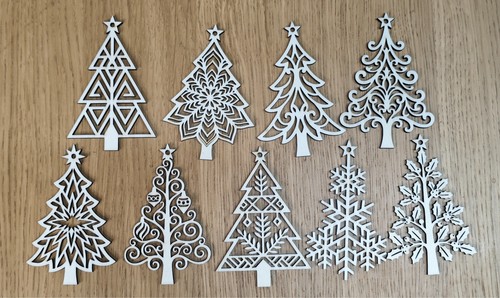 Set wooden christmas - set, tree