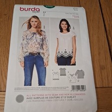 BURDA 6502 TOPS MISSES' Sewing