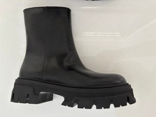 H&M Women's Black Leather Chunky Boots uk 6