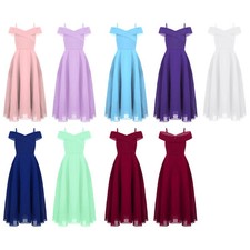 Girls Chiffon Bridesmaid Dress