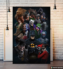DC Comics Batman & All his Enemies Canvas print poster artwork