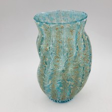 Antique DUGAN Frit Pinch Blue