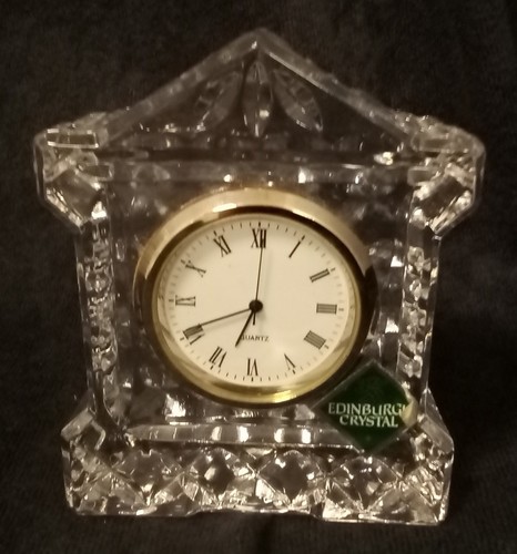 Edinburgh crystal desk clock - crystal,