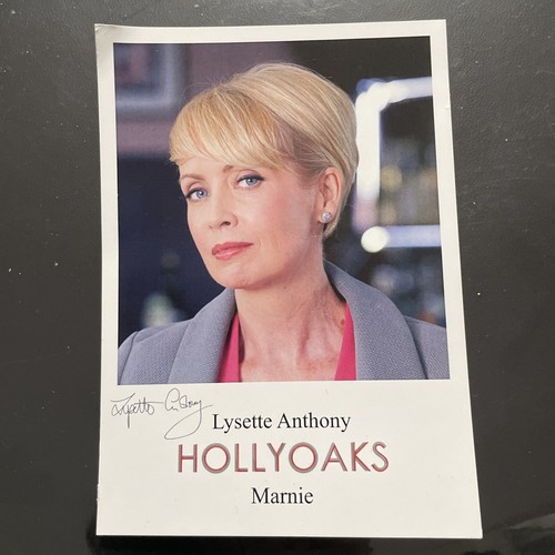 Hollyoaks cast card signed - cast, by