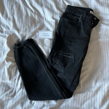 ZARA MENS DISTRESSED BLACK JEANS - SIZE W30