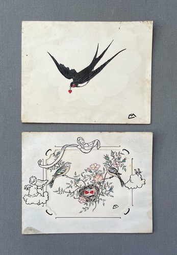 Swallow and couple - of, birds