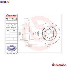 2x BRAKE DISC 08.9794.60 FOR