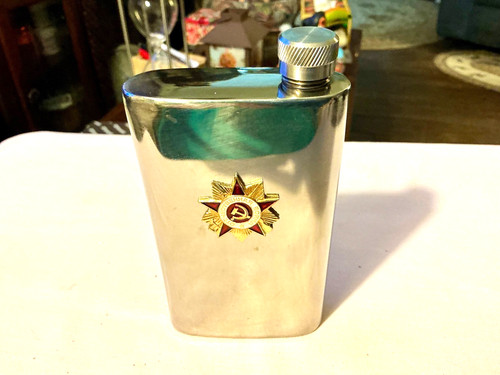 Russian flask with screw on - with,
