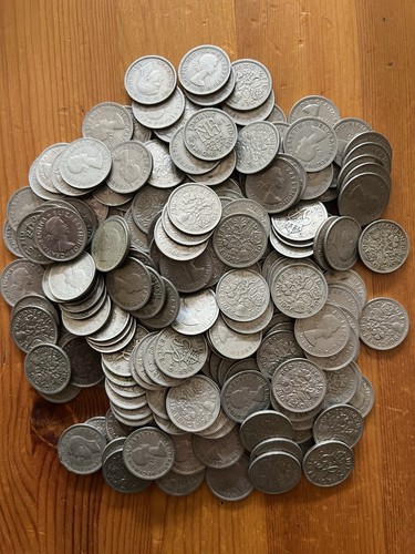 200 sixpence pieces - 200, pieces.