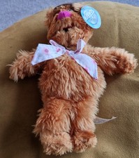 Muppets "Fozzie Bear" 9" Plush Soft Toy Jim Henson Vintage Style Spotted Bow