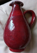 Studio Pottery Flambe Oil Jar 14 cm Tall unused 