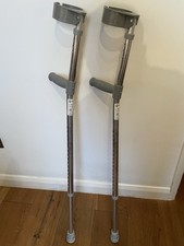 Pair Of Adjustable Crutches 