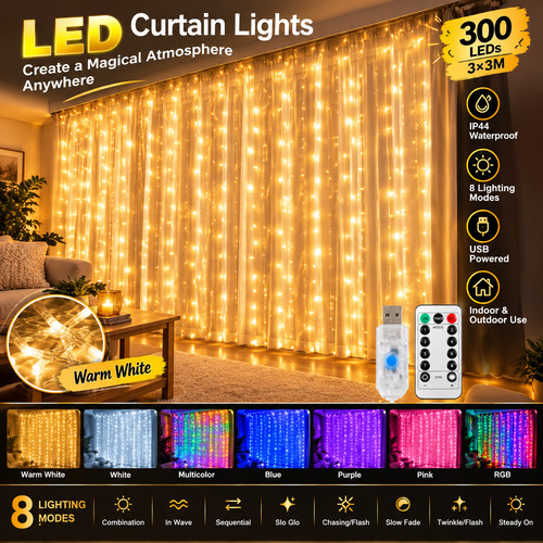 Usb led curtain - led, string