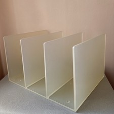 Hard Plastic Perspex Record Vinyl Rack Magazine Storage Office Paperwork Divider