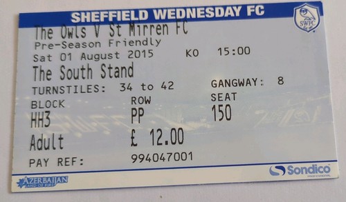 Sheffield wednesday st - wednesday, v