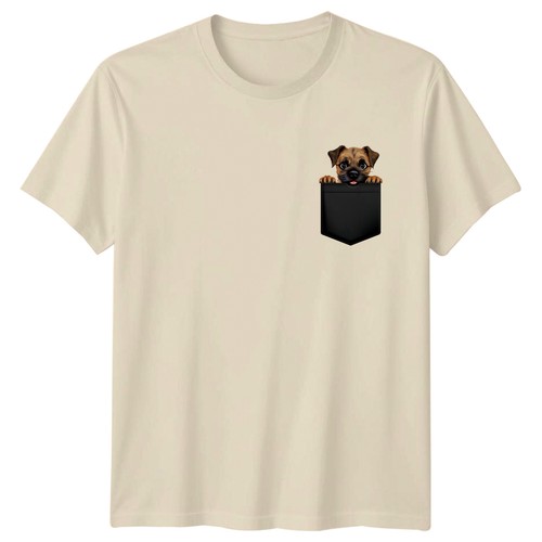 Border terrier puppy pocket - border,