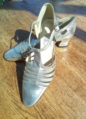 Vintage ravel silver leather - silver,
