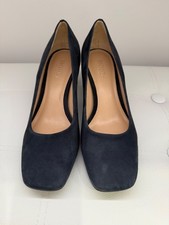 Ladies Hobbs Navy Suede court shoes 6