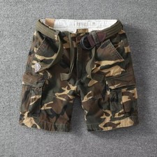 Mens Cargo Shorts 100% Cotton