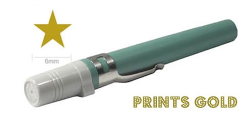 Gold star self inking - gold,