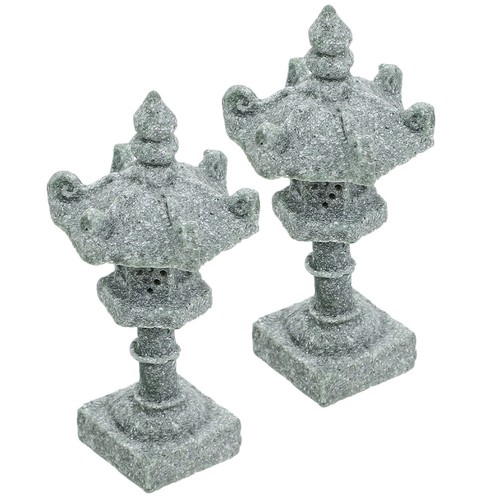 2pcs stone miniature pagoda - stone,
