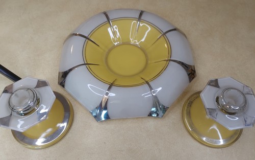 Vtg indiana glass art - art, deco