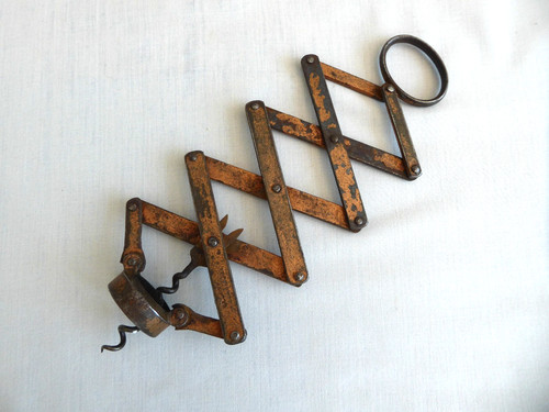 Antique concertina corkscrew - concertina,