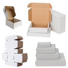 White shipping cardboard boxes - white,