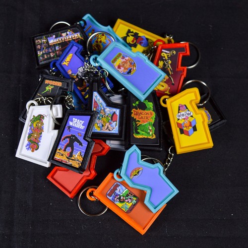 Arcade machine keychain - machine, 3d