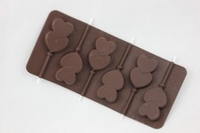 Star & Heart Lollipop Mould & Sticks Silicone Chocolate Candy Cake Fondant Mould