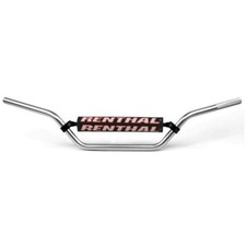 RENTHAL VINTAGE EVO 7/8 HIGH MOTOCROSS HANDLE BARS SILVER WITH BAR PAD