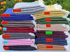 Cashmere Herringbone Reversible Blanket Light Weight ThrowsSoft Oversized Nepal