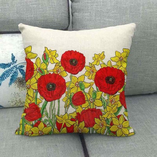 New square cojines red - square, poppy