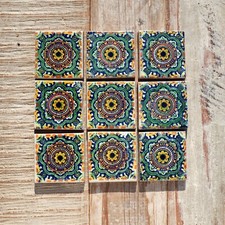 9 x  Ceramic Mexican Tiles