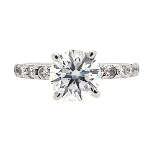 18k white gold engagement - gold, ring