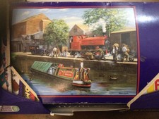 VINTAGE GIBSONS CADBURYS DELUXE JIGSAW ~ Canal & Railway Locomotive -1000pc