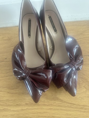 Zara basic burgundy patent - zara,