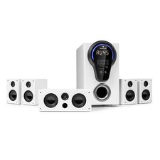 5.1 Surround System Home Cinema Bluetooth Speaker 125W RMS USB SD Remote White