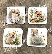 Pomeranian puppy design wooden