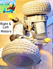 Pride GoGo Power Chair pair Motors & Wheels DRV1464/5 Tested Working Sku 2248/9