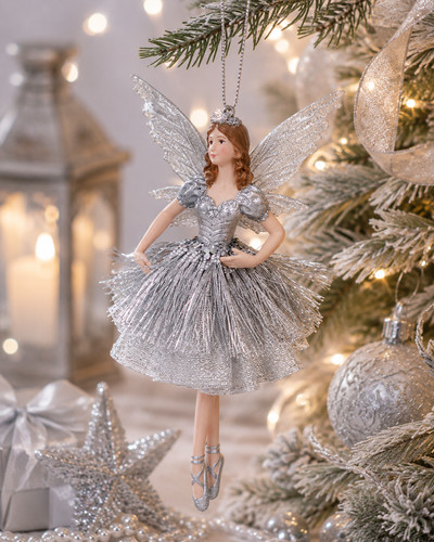 Silver christmas tree - silver,