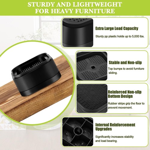 Furniture risers adjustable - risers,