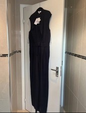Reiss Sarah Navy Tux Sleeveless Jumpsuit 16 New with Tags . Only tried 