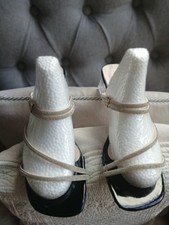 Pretty Bling Low Block heel Slip On double strap Evening Shoes 6 (please read) 